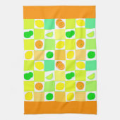 Lemon, Limoen en Sinaasappels Citrus Slice Oranje  Theedoek (Verticaal)