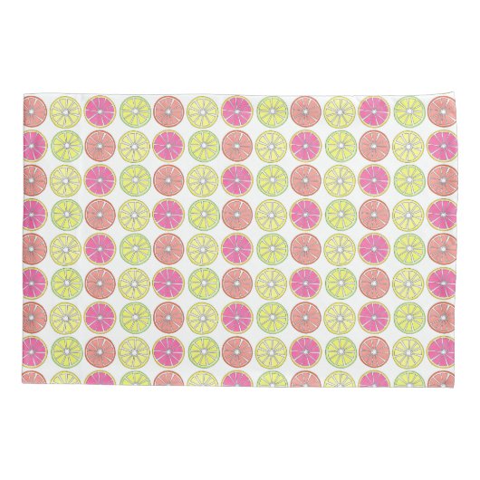 Lemon Limoen grapefruitsap Sinaasappel citrusvruch Kussensloop (Achterkant)