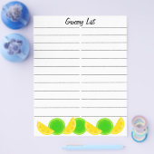 Lemon Limoen Grocery Shopping List Flyer (Enkel)