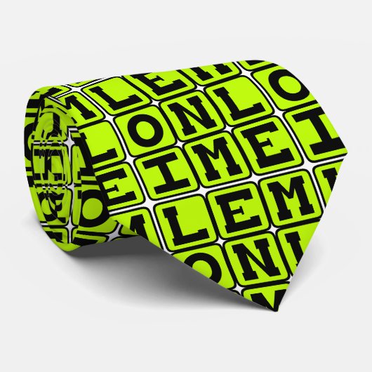 Lemon-Limoen, kleur Stropdas (Opgerold)
