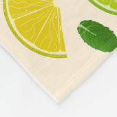 Lemon limoen kokosnoot en mint gelukkig patroon fleece deken (Hoek)