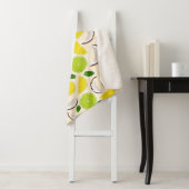 Lemon limoen kokosnoot en mint gelukkig patroon sherpa deken (In situ)