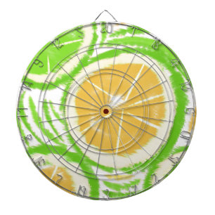 Lemon Limoen Lemonade Swirl Tie Dye Dartbord