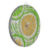 Lemon Limoen Lemonade Swirl Tie Dye Dartbord (Voorkant Links)