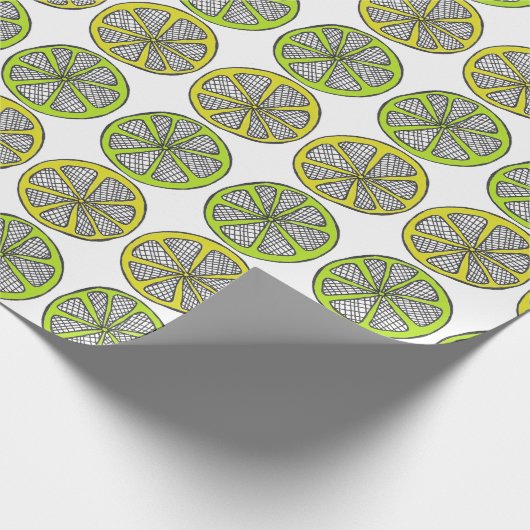Lemon Limoen-opvulpapier Cadeaupapier (Hoek)