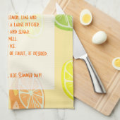 Lemon, Limoen, Oranje Citrus Ade Recipe Theedoek (Quarter Fold)