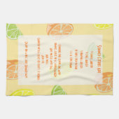 Lemon, Limoen, Oranje Citrus Ade Recipe Theedoek (Horizontaal)