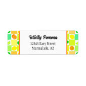 Lemon, Limoen Oranje Citrus Fruit Pattern Editable Etiket (Voorkant)