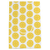 Lemon Limoen Oranje Fruit Gift Bag Medium Cadeauzakje (Achterkant)