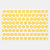 Lemon Limoen Oranje omslagpapier, set van 3 Inpakpapier Vel (Voorkant)