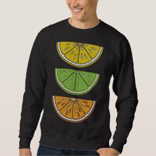 Lemon Limoen Oranje Slice Vegan Fruitcitrus Trui