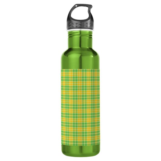 Lemon-Limoen Plaid  Waterfles (Voorkant)