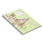 Lemon Limoen Roze Butterfly Notitieboek (Rechterzijde)