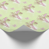 Lemon Limoen Roze vlinderbloempapier Cadeaupapier (Hoek)