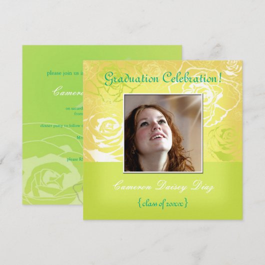 Lemon limoen Rozen Kaart (Voorkant / Achterkant)