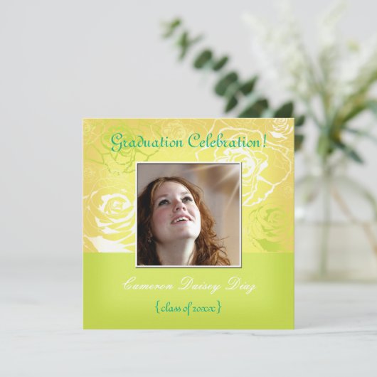 Lemon limoen Rozen Kaart (Staand voorkant)