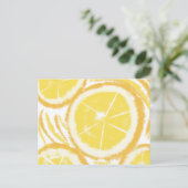 Lemon Limoen Slice Abstracte Tie Dye Briefkaart (Staand voorkant)