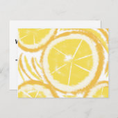 Lemon Limoen Slice Abstracte Tie Dye Briefkaart (Voorkant / Achterkant)
