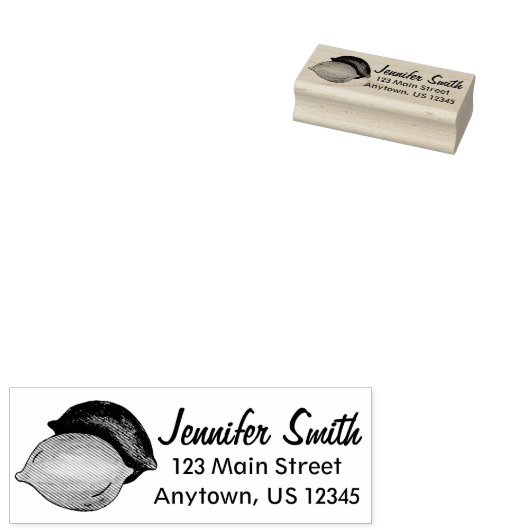 Lemon Limoen Tart Sour Citrus Fruit Foodie Adres Rubberstempel (Gestempeld)