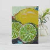 Lemon Limoen Uitnodiging (Staand voorkant)