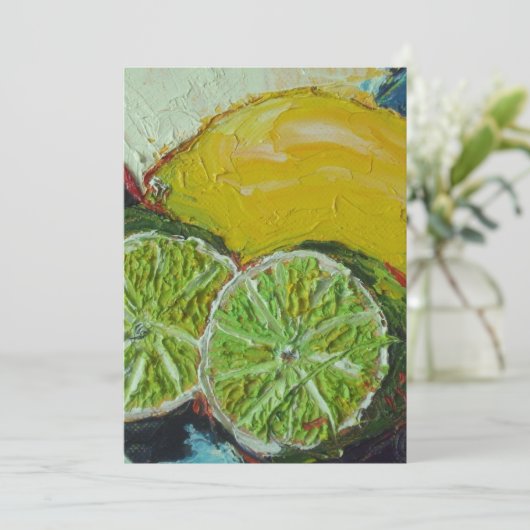 Lemon Limoen Uitnodiging (Staand voorkant)