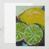 Lemon Limoen Uitnodiging (Voorkant / Achterkant)