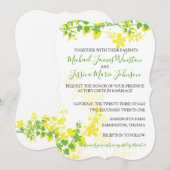 Lemon Limoen Vines huwelijksuitnodiging Kaart (Voorkant / Achterkant)