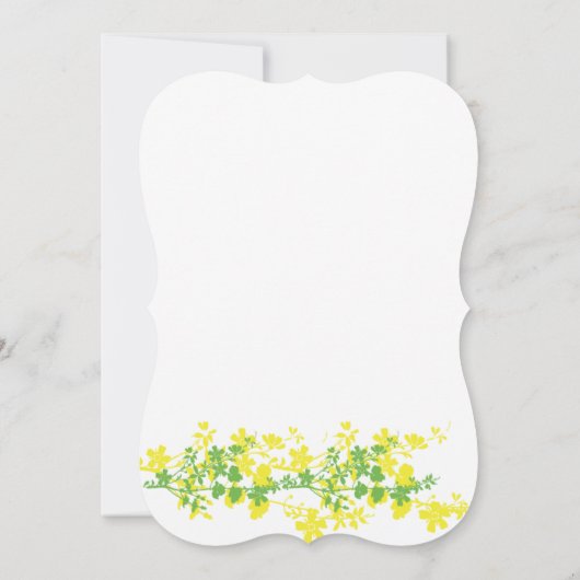 Lemon Limoen Vines huwelijksuitnodiging Kaart (Achterkant)