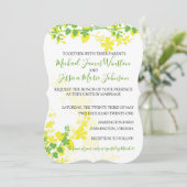 Lemon Limoen Vines huwelijksuitnodiging Kaart (Staand voorkant)