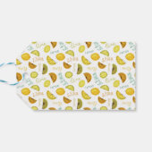Lemon & Limoen Zesty Fruit Pattern Cadeaulabel (Achterkant Horizontaal)