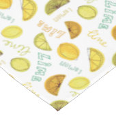 Lemon & Limoen Zesty Fruit Pattern Short Tafelkleed (Gekanteld)