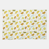 Lemon & Limoen Zesty Fruit Pattern Theedoek (Horizontaal)