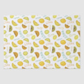 Lemon & Limoen Zesty Fruit Pattern Tissuepapier (Voorkant)