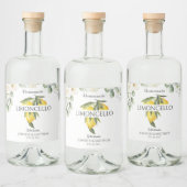 Lemon Limoncello Thank You Wedding Favor  Likeurfles Etiket (Flessen)