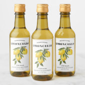 Lemon Limoncello Thank You Wedding Favor  Wijn Etiket (Flessen)
