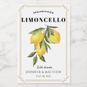 Lemon Limoncello Thank You Wedding Favor  Wijn Etiket (Enkel label)