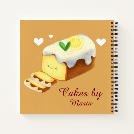 Lemon Loaf Cake Bread With Icing Notitieboek (Achterkant)