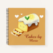 Lemon Loaf Cake Bread With Icing Notitieboek (Voorkant)