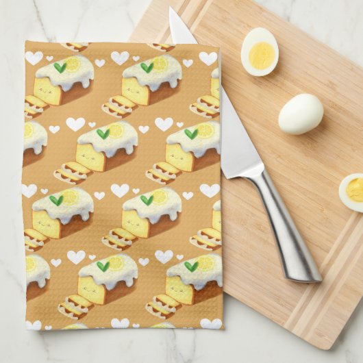 Lemon Loaf Cake Bread With Icing Theedoek (Quarter Fold)