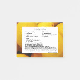 Lemon Loaf Recipe Post-it Notes