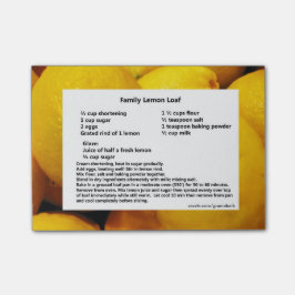 Lemon Loaf Recipe Post-it Notes