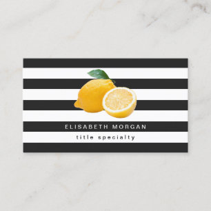Lemon Logo Black White Stripes Social Media Piccon Visitekaartje