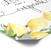 Lemon Love en Cupcake Bruidsfeest Sign Poster (Hoek)