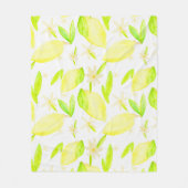 Lemon Lovely Botanical Medium Sized Fleece Blanket (Voorkant)