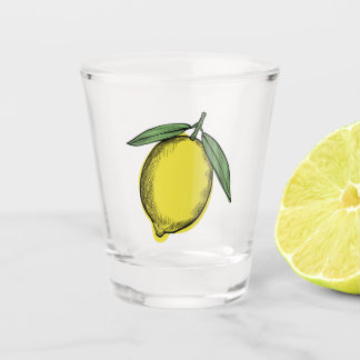 Lemon lovers-uitnodiging shot glas