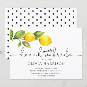 Lemon Lunch met de uitnodiging van de Bride Shower