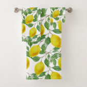 Lemon Lush White Bad Handdoek (Insitu)