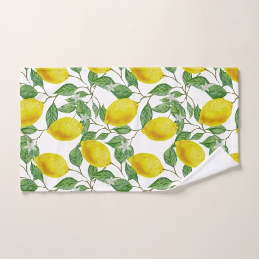 Lemon Lush White Bad Handdoek (Handdoek)