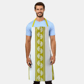 Lemon Luxe Jacquard Strepen Schort (Gedragen)