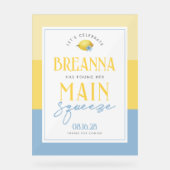 Lemon Main Squeeze 3 Shade Acryl Welkomstbord Bord (Voorkant)